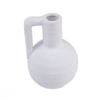Artikel Deko Vase Weiß Mini Blumenvase mit Henkel H15cm