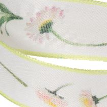 Artikel Geschenkband Blütenmuster Bellis zum Basteln und Verpacken 25mm 20m