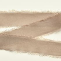 Artikel Dekoband Braun Chiffonband Schlammbraun 40mm 15m