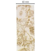 Artikel Geschenkband mit Pflanzen Motiven Dill Dekoband 40mm 20m