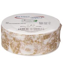 Artikel Geschenkband mit Pflanzen Motiven Dill Dekoband 40mm 20m
