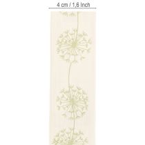Artikel Dekoband Geschenkband Pusteblume Creme 40mm 15m