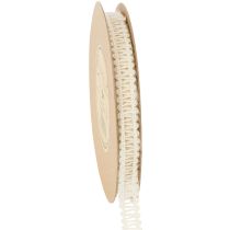 Artikel Dekoband Jute, Natürliches Geschenkband Cremeweiß 15mm 15m