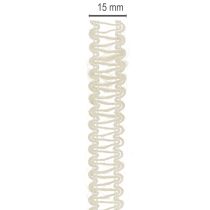 Artikel Dekoband Jute, Natürliches Geschenkband Cremeweiß 15mm 15m