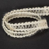 Artikel Dekoband Jute, Natürliches Geschenkband Cremeweiß 15mm 15m