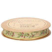 Artikel Geschenkband Olivenzweig mit eleganten Zweigen und Oliven 1,5cm 15m