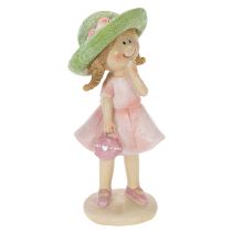 Artikel Dekofiguren Mädchen mit Hut Rosa Grün 6,5x5,5x14,5cm 2St