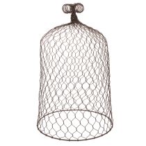 Artikel Dekoglocke aus Metall, Rankhilfe, Drahthaube Braun, Edelrost H50/41cm Ø30/25cm 2er-Set