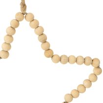 Artikel Dekohänger Weihnachten Holzperlen Herz Stern Baum H16cm 3 St