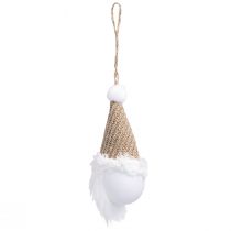 Artikel Dekohänger Weihnachtswichtel Weiß Braun H11cm 3 St