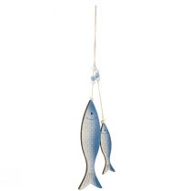 Artikel Dekohänger Fisch Blau Weiß Geschuppt 11,5/20cm 2er-Set