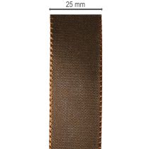 Artikel Taftband Braun auf Rolle vielseitig für Dekoration 25mm 50m