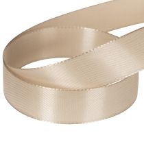 Artikel Dekoband Satin Beige Taftband 25mm 50m