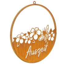 Artikel Dekoring Metall Rost Deko Blumen „Auszeit“ Edelrost Ø38cm