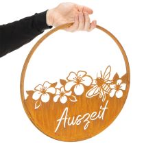 Artikel Dekoring Metall Rost Deko Blumen „Auszeit“ Edelrost Ø38cm
