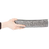 Artikel Dekoschale Metall Muster Grau Oval L36cm/33,5cm 2er-Set