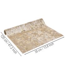 Artikel Tischband Dekostoff mit schmalen Schleifen auf Rolle 120x35cm 2St
