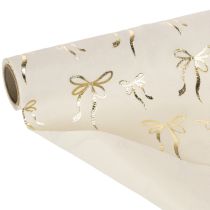 Artikel Tischband Dekostoff mit schmalen Schleifen auf Rolle 120x35cm 2St