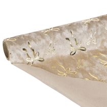 Artikel Tischband Dekostoff mit schmalen Schleifen auf Rolle 120x35cm 2St