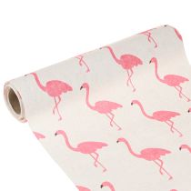 Artikel Dekostoff Flamingo Weiß-Pink 30cm x 3m