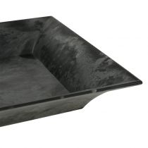 Artikel Dekotablett marmoriert Anthrazit 36x17cm 6St