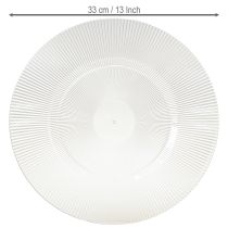 Artikel Dekoteller mit Rillen Plastikteller Kunststoffteller klar Ø33cm
