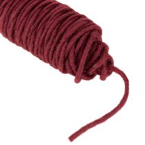 Artikel Dochtfaden Wollkordel Bordeaux 55m Schnur Floristik Basteln DIY