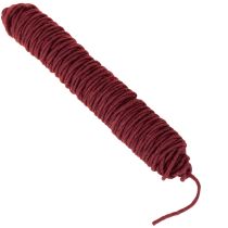 Artikel Dochtfaden Wollkordel Bordeaux 55m Schnur Floristik Basteln DIY