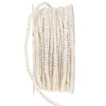 Artikel Dochtfaden Glamour Weiß/Gold mit Draht 33m