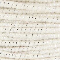 Artikel Dochtfaden Glamour Weiß/Silber mit Draht 33m