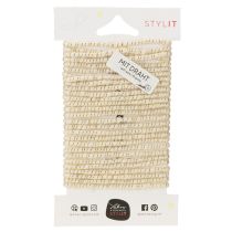 Artikel Wollkordel Weiß Goldfaden 5m x 5mm mit Draht für Deko und Basteln