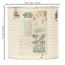 Artikel Dose Übertopf Creme Metall Shabby Chic Ø11cm H10,5cm