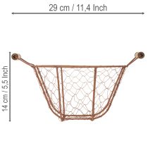 Artikel Drahtkorb Vintage rund mit Holzgriffen Metallkorb Rost Ø22cm
