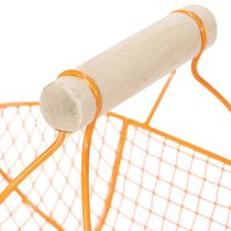 Artikel Drahtkorb mit Holzgriff Handliches Design Ideal für Frühlingsdeko Heim und Büro 17cm 6St