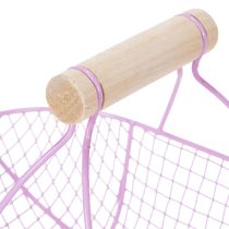Artikel Drahtkorb mit Holzgriff ideal für modernes Wohnen und stilvolle Dekoration 17cm 6St