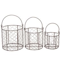 Artikel Drahtkörbe Set ideal für Einsatz in der Deko oder im Garten 25cm 1Set