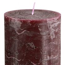 Artikel 4er Set Burgund Stumpenkerzen durchgefärbt 70x120mm - Dekorative Kerzen für Wohnambiente & Wellness