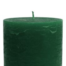 Artikel Durchgefärbte Kerzen Dunkelgrün 85x120mm 2St