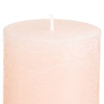 Artikel Durchgefärbte Rosa Stumpenkerzen Hellrosa 60x80mm 4er Set Dekoration
