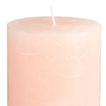 Artikel Hellrosa durchgefärbte Stumpenkerzen 85×120mm, 2er Set – Elegante Wachskerzen für romantische Dekoration