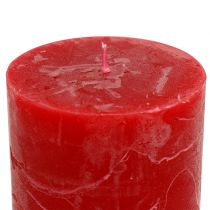 Durchgefärbte Kerzen Rot 60x80mm 4St