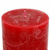 Artikel Durchgefärbte Kerzen Rot 70x80mm 4St