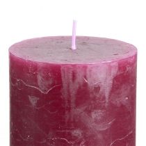 Artikel Stilvolle durchgefärbte Berry Stumpenkerzen 70x100mm 4er Set – Dekoration, festlich, modern