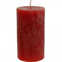 Artikel Durchgefärbte Kerzen Rot Rustic Selbstlöschend 110×60mm 4St