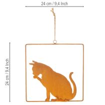 Artikel Edelrost Deko Katze Rostdeko zum Hängen 24,5cm