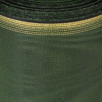 Artikel Edles Kranzband Moiré Dunkelgrün 125mm mit Gold-Perlkante, Trauerband, Hochzeitsdeko, Schleifenband