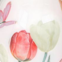 Artikel Osterei Dekoration Tulpenmotiv mit Band zum Aufhängen und Frühlingsdeko 6cm 12St