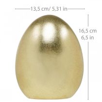 Keramik Ei Golden, edle Osterdeko, Deko-Objekt Ei Metallic H16,5cm Ø13,5cm