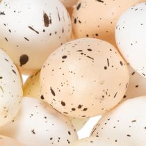 Artikel Dekorative Ostereier mit gesprenkelter Oberfläche für frühlingshafte Arrangements 3cm 24St