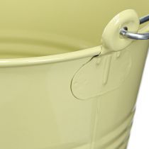 Artikel Eimer Metall Blumenkübel in Grüngelb 26x22,5x23cm 6l